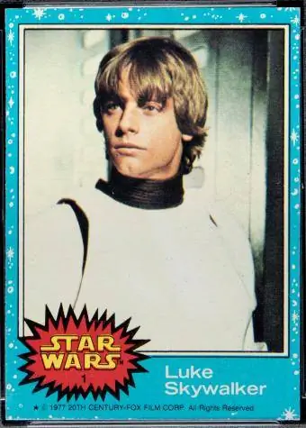 1977 Topps Luke'as Skywalkeris