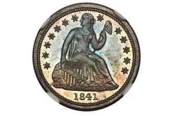 1841 No Draperi Dime