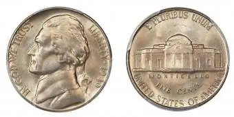 1949-D D Over S Langkah Penuh Jefferson Nickel