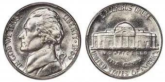 1964 Gendannet møntmærke Jefferson Nickel