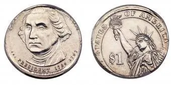 2007 George Washington Dollar over Jefferson Nickel