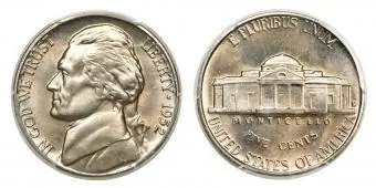 1952-D Passos complets Jefferson Nickel