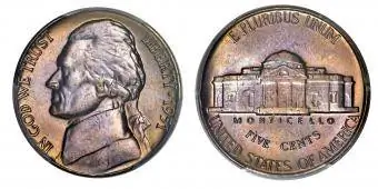 1951 Mga Buong Hakbang Jefferson Nickel