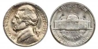 1953-S Mga Buong Hakbang Jefferson Nickel