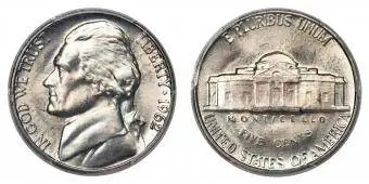 1962 Hapa të plotë Jefferson Nickel