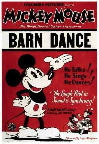 Ahır Dansı, poster, Mickey Mouse ve Minnie Mouse, 1929