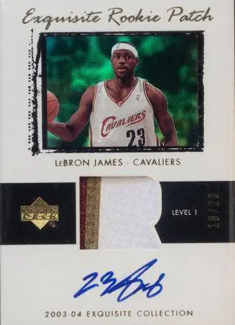 2003-2004 LeBron James Upper Deck Exquisite Collection Rookie Card