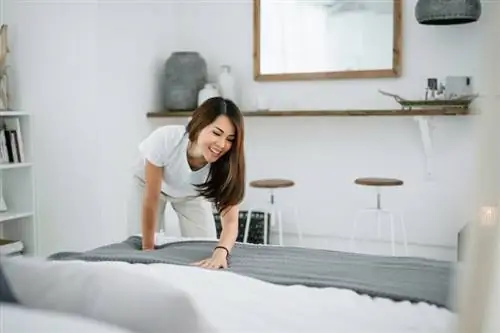 Füllen Sie die Checkliste für die Reinigung Ihres Schlafzimmers aus, um Ihre Oase neu zu gest alten
