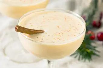 Homemade Eggnog Martini Mocktail