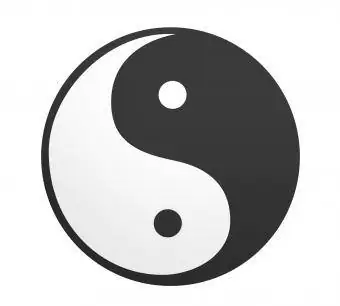 نماد سیاه و سفید یین یانگ