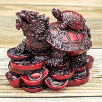 Buddhistische Drachenschildkrötenfigur