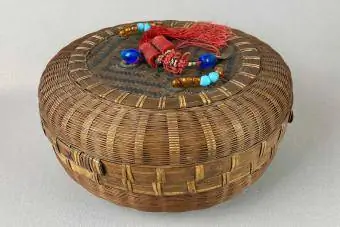 Vintage Chinese Sewing Basket