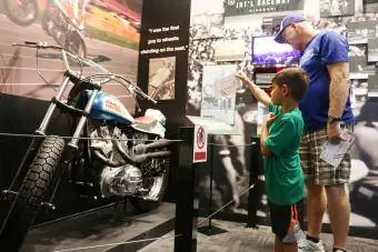 motorfietsen in het Evel Knievel Museum in Topeka Kansas