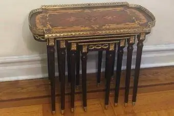 Mesas de nidificação estilo francês Luís XVI