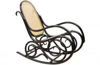 Savijena drvena stolica za ljuljanje