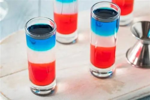 4. července Jello Shots pro získání vlasteneckého ducha