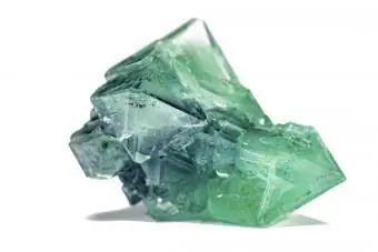 Cristal de fluorita verde