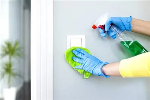 Sådan renses lyskontakter for at slippe af med bakterier