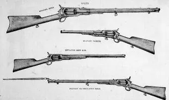 Fyra Colt-gevär