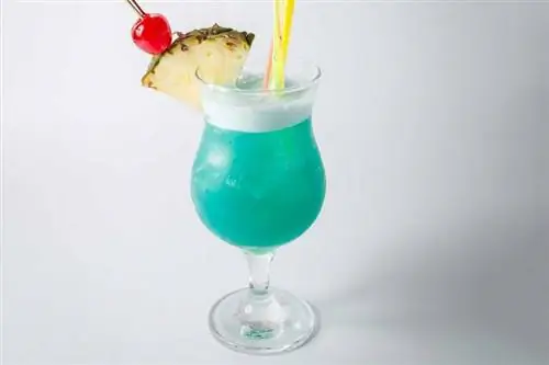Modrý havajský koktejl pro chuť ostrovů