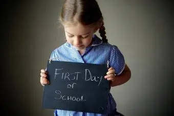 lentos ženklas pirmą dieną mokykloje