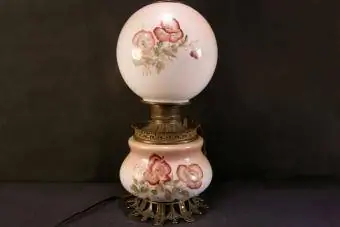 Lâmpada de querosene Nouveau FOSTORIA Glass Co POPPY de 1800 da loja Etsy de antiquicnic