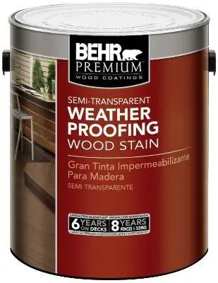 Behr Weatherproofing Wood Stain can