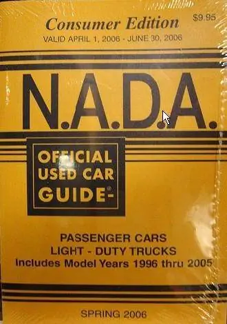Comprendre els valors dels cotxes NADA