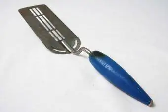Heartkeyologie Etsy do'konidan Vintage Blue Yog'ochdan yasalgan spatula