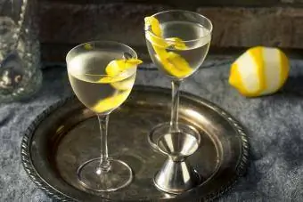 Boozy Lemon Dry Gin Martini