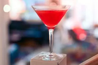 cocktail martini de la mariée rougissante