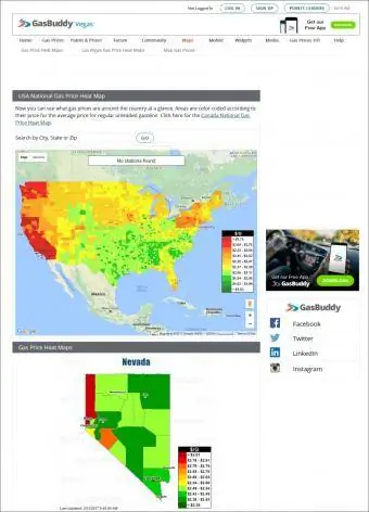 Heatmap der Gaspreise