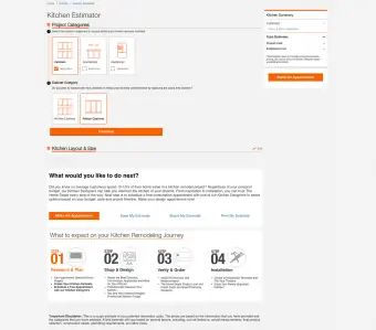 Home Depot Design Connect Planificador de cuina