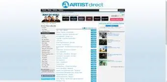 Captura de tela do site ArtistDirect