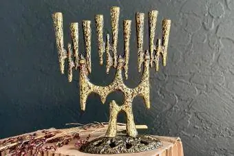 ვინტაჟური 1960-იანი წლების Brass Wainberg Menorah