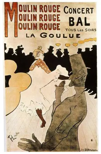 La Goulue au Moulin Rouge، 1892. هنرمند: هانری دو تولوز-لوترک