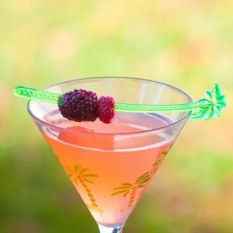 Sommer-Martini mit Himbeere und Brombeere