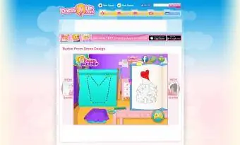 Tangkapan layar Game Desain Gaun Prom Barbie