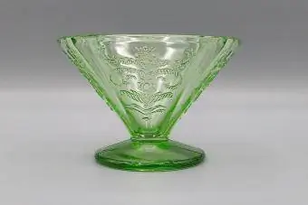 Green Madrid Depression Glass Sherbet