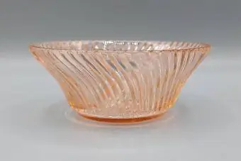 Pink Diana Depression Glass Cereal bakuli