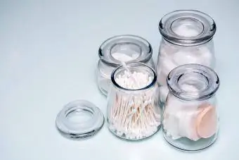 DIY grima un kosmētikas piederumu stikla uzglabāšana mājām