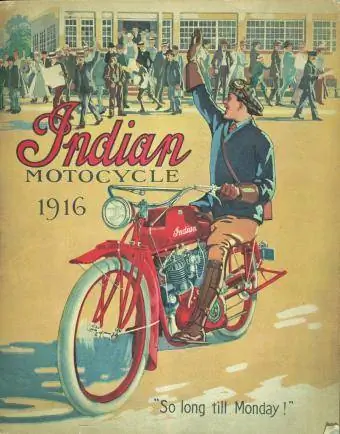 Imagem de 1916 de motocicleta indiana