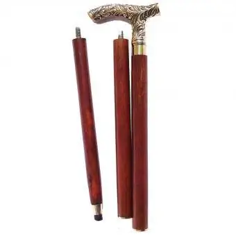 Foldable antique taug kev-stick