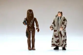 Vintage Star Wars Han Solo és Chewbacca akciófigurák