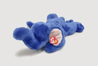 TY Peanut the Royal Blue Elephant (1998) Beanie Buddy