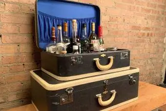 Vintage Upcycled Suitcase Bar