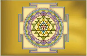 Altın Sri Yantra Mandala
