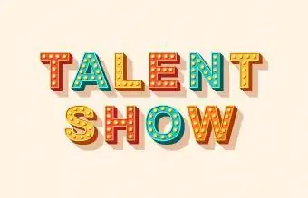 Talentshow-Schriftzug