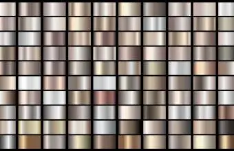 Metallic, bronse, sølv, gull, krom gradient