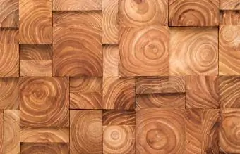 Blocs à motif d'anneaux en bois